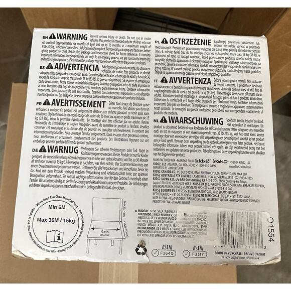 Bright Starts Pop N Sit Portable Booster Seat Pink - Picture 2 of 2